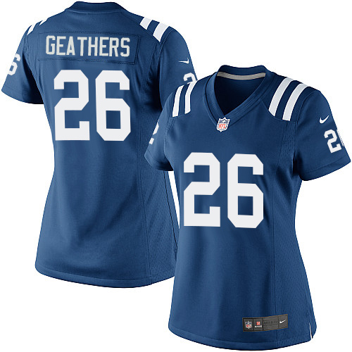 Women's Elite Clayton Geathers Nike Jersey Royal Blue Home - #26 NFL Indianapolis Colts